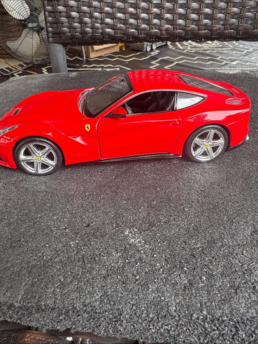 Maisto Ferrari Red Coupe Model with Silver Alloy Wheels